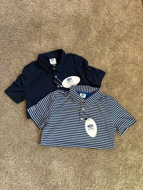 Navy/ Stripe Greg Norman Kids Polo Bundle